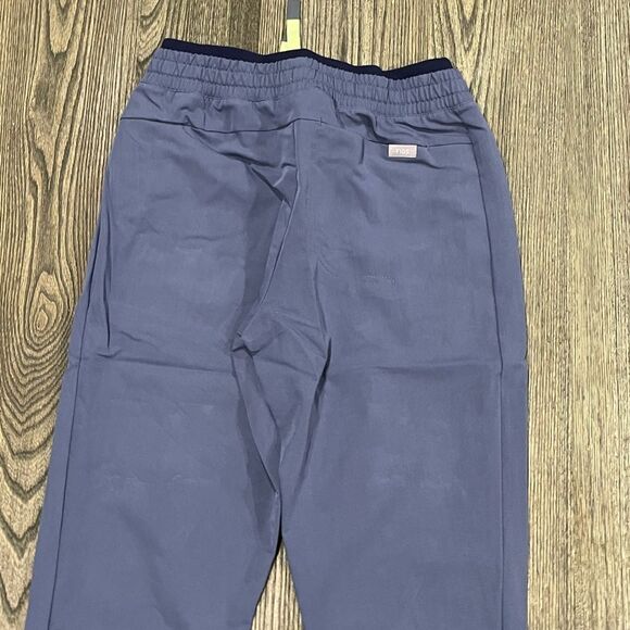 NWT Figs Mari Skinny Jogger Scrub Pants Drawstring Elastic Waistband Blue XS - Picture 11 of 11